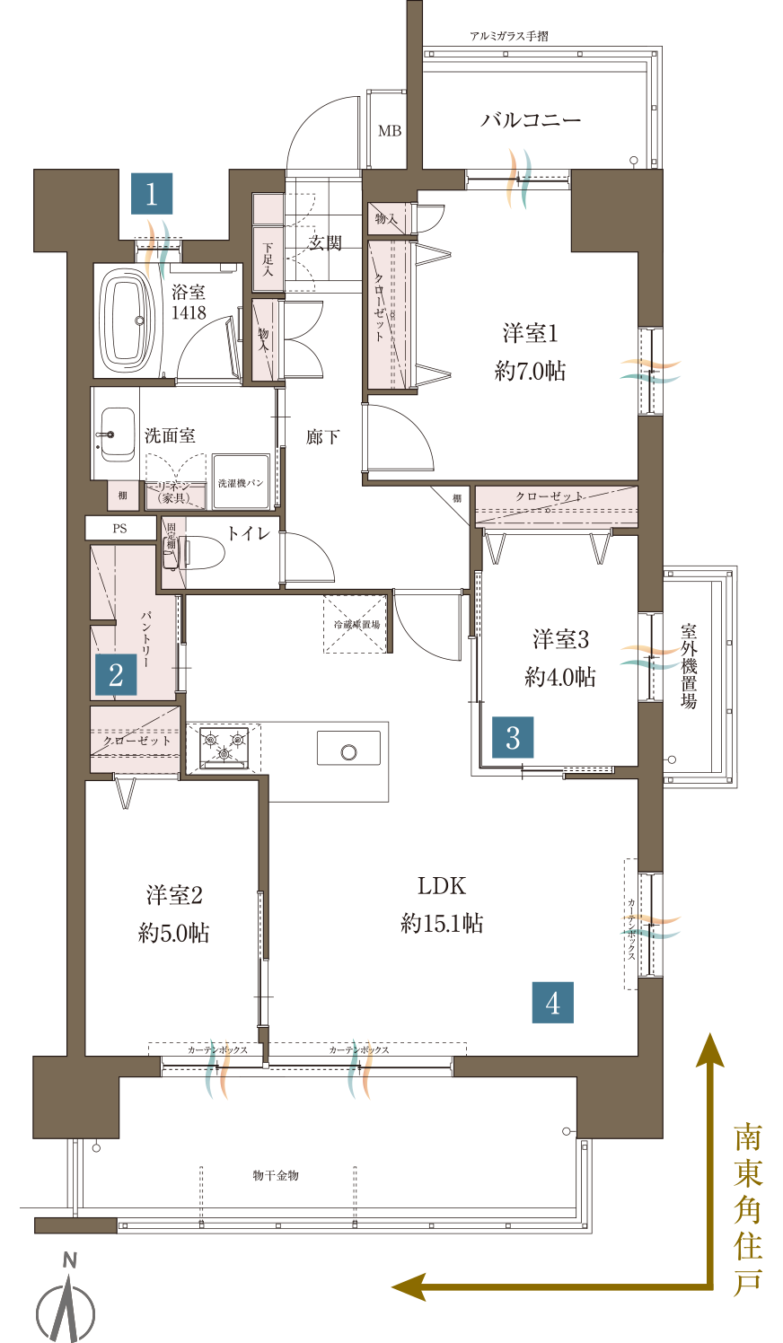 Gtype（3LDK+PANTRY）